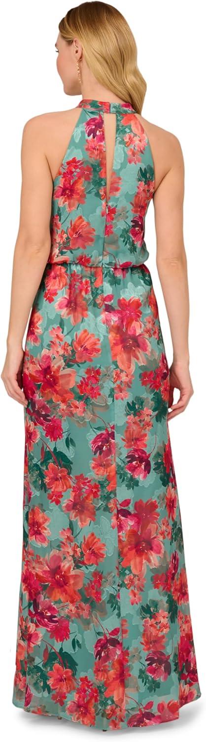 image:imageAdrianna Papell Womens Printed Mermaid DressTurquoise Multi