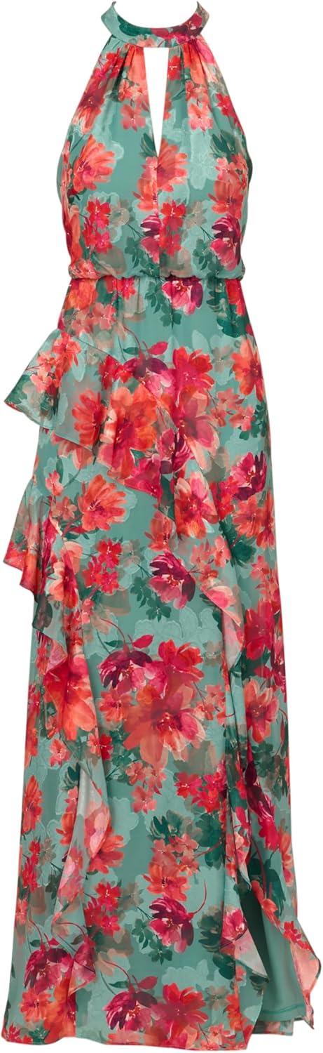 image:imageAdrianna Papell Womens Printed Mermaid DressTurquoise Multi