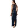 Adrianna Papell Women’s Beaded Column Gown(Midnight)