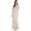 Adrianna Papell Womens Beaded Long Dress(Biscotti)