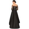 Adrianna Papell Womens Beaded Taffeta Gown(Black/Gold)
