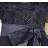 Adrianna Papell Womens Beaded Taffeta Gown(Navy)