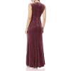 Adrianna Papell Womens Beaded Velvet Mermaid GownSpecial Occasion Dress(Antique Rose)
