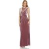 Adrianna Papell Womens Beaded Velvet Mermaid GownSpecial Occasion Dress(Antique Rose)