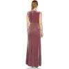 Adrianna Papell Womens Beaded Velvet Mermaid GownSpecial Occasion Dress(Antique Rose)