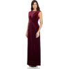 Adrianna Papell Womens Beaded Velvet Mermaid GownSpecial Occasion Dress(Burgundy)