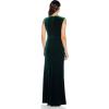 Adrianna Papell Womens Beaded Velvet Mermaid GownSpecial Occasion Dress(Hunter)