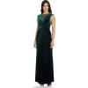 Adrianna Papell Womens Beaded Velvet Mermaid GownSpecial Occasion Dress(Hunter)