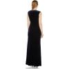 Adrianna Papell Womens Beaded Velvet Mermaid GownSpecial Occasion Dress(Midnight)