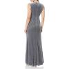 Adrianna Papell Womens Beaded Velvet Mermaid GownSpecial Occasion Dress(Silver)