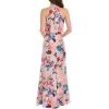 Adrianna Papell Womens Floral Satin Jacquard Gown(Blush Multi)