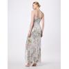 Adrianna Papell Womens Metallic Print Mesh Gown(Silver Multi)