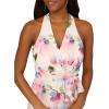 Adrianna Papell Womens Printed High-Low Dress(Ivory Pink Multi)