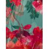 Adrianna Papell Womens Printed Mermaid Dress(Turquoise Multi)