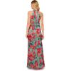 Adrianna Papell Womens Printed Mermaid Dress(Turquoise Multi)