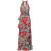 Adrianna Papell Womens Printed Mermaid Dress(Turquoise Multi)