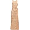Adrianna Papell Womens Sequin Embroidery Gown(Champagne)