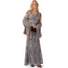 Adrianna Papell Womens Sequin Embroidery Gown(Silver Multi)