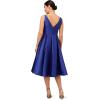 Adrianna Papell Women’s Sleeveless Tea Length Dress, Neptune, 0
