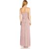 Adrianna Papell Womens Spaghetti Strap Blouson Gown(Dusted Petal)