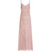 Adrianna Papell Womens Spaghetti Strap Blouson Gown(Dusted Petal)
