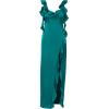 Adrianna Papell Womens Stretch Satin Long Dress(Deep Emerald)