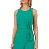 Adrianna Papell womens Wide Leg Bow Detail Jumpsuit(Botanic Green)