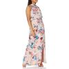 Adrianna Papell Womens Floral Satin Jacquard Gown(Blush Multi)