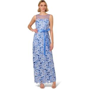 Adrianna Papell Womens Tonal Lace Dress(Peri Cruise)