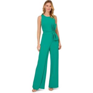 Adrianna Papell womens Wide Leg Bow Detail Jumpsuit(Botanic Green)