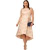 Adrianna Papell Womens Pearl Metallic Jacquard Dress(Blush/Gold)