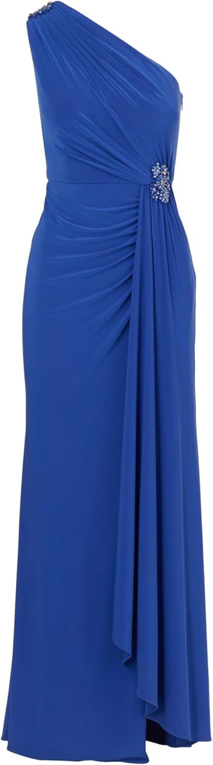 image:imageAdrianna Papell Womens Jersey Evening Gown Brilliant Sapphire 18