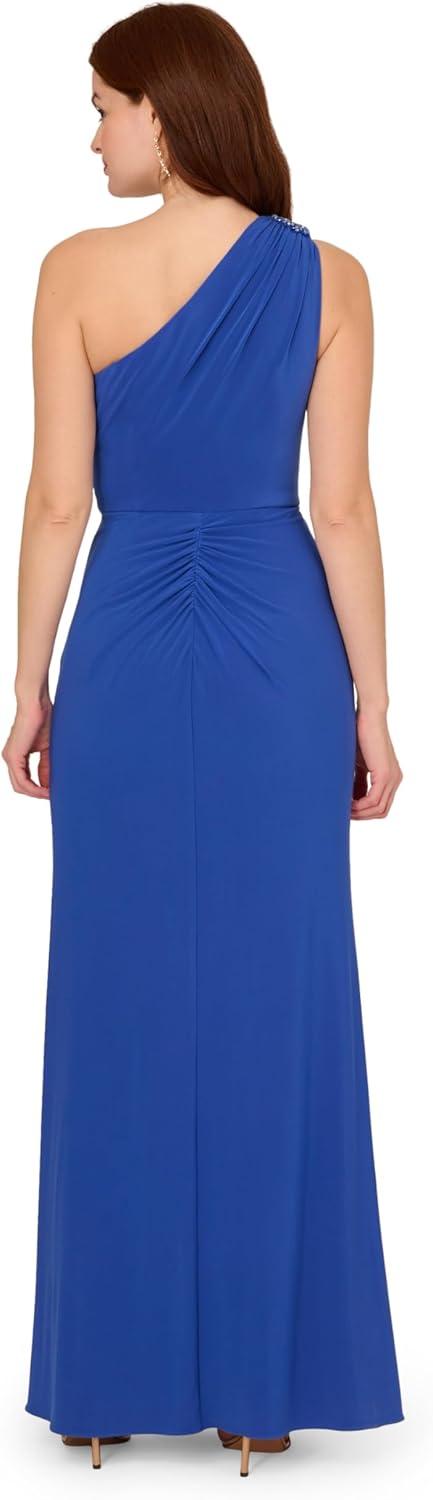 image:imageAdrianna Papell Womens Jersey Evening Gown Brilliant Sapphire 18
