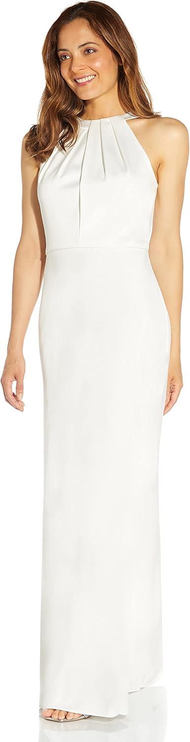 image:imageAdrianna Papell Womens Satin Crepe GownIvory