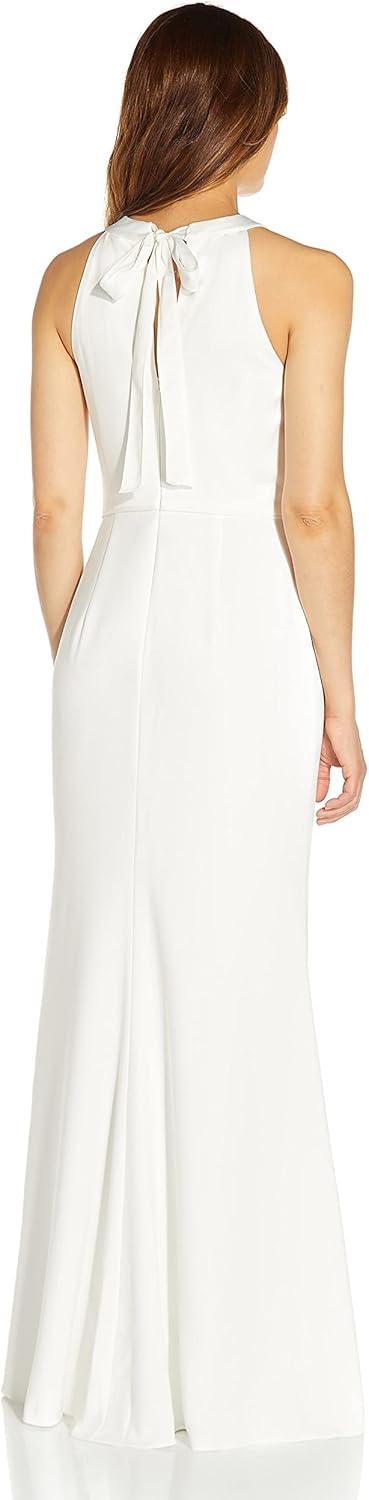 image:imageAdrianna Papell Womens Satin Crepe GownIvory