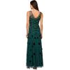 Adrianna Papell Women’s Beaded Mesh Illusion Dress(Gem Green)