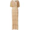 Adrianna Papell Women’s Beaded Surplice Gown(Champagne Gold)