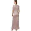 Adrianna Papell Women’s Foiled Mesh Draped Gown(Blush)