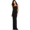 Adrianna Papell Womens Jersey Slvless Gown(Black)