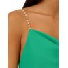 Aidan Mattox Women’s Knit Crepe Cowl Neck Gown(Summer Green)