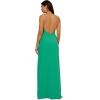 Aidan Mattox Women’s Knit Crepe Cowl Neck Gown(Summer Green)