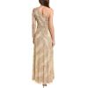 Aidan Mattox by Adrianna Papell Women’s Beaded One Shoulder Gown, Light Gold