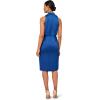 Womens Cowl Neck Cocktail Dress(Deep Ocean)