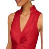 Women’s Crepe Back Satin V-Neck Gown(Autumn Blaze)