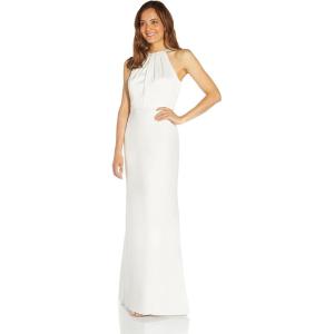Adrianna Papell Women’s Satin Crepe Gown(Ivory)
