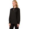 Adrianna Papell Women’s Aed Ruffle Tie Top(Black)