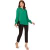 Adrianna Papell Women’s Aed Ruffle Tie Top(Emerald)