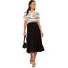 Adrianna Papell Women’s Asymmetrical Seam Midi Skirt(Black)