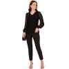 Adrianna Papell Women’s Clip Dot Long Sleeve Sweater(Black)
