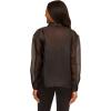 Adrianna Papell Women’s Organza Woven Button Down Top W/Shell Buttons(Black)